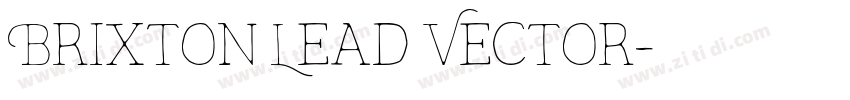 Brixton Lead Vector字体转换